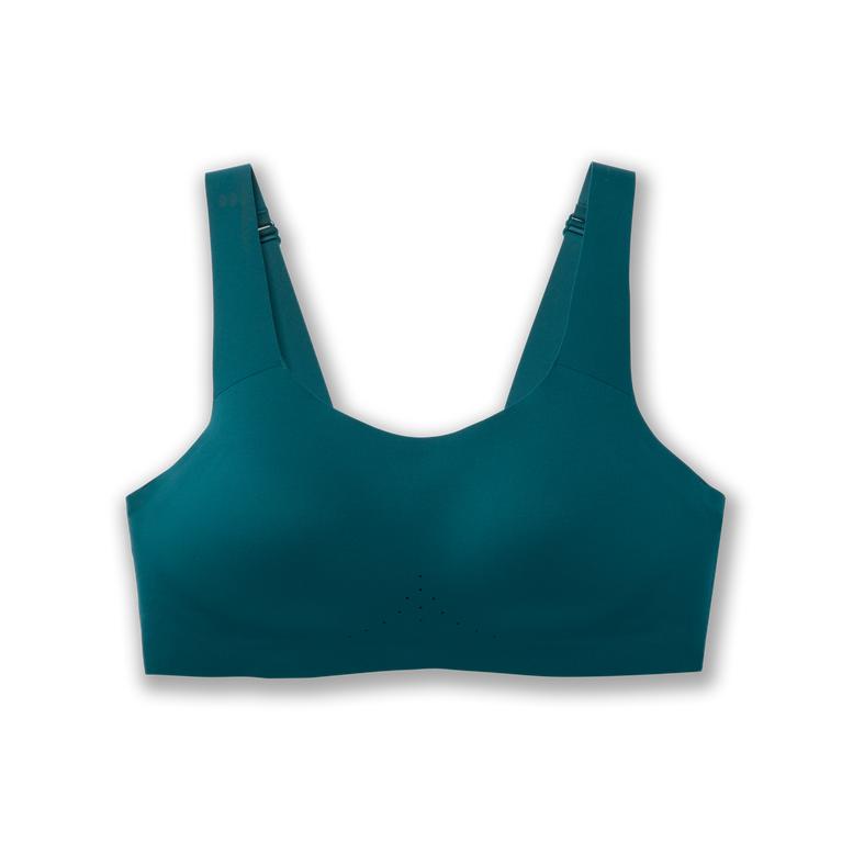 Brooks Women's DARE SCOOPBACK Sports Bras - Deep Sea Blue/Lime/DarkCyan - Canada (FTWJQ-8230)